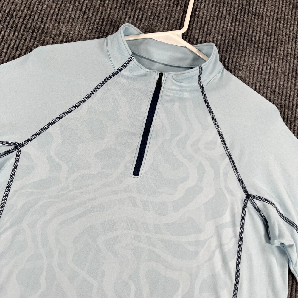 Under Armour Pullover Womens Medium Blue Long Sleeve 1/4 Zip Fitted Mock Neck